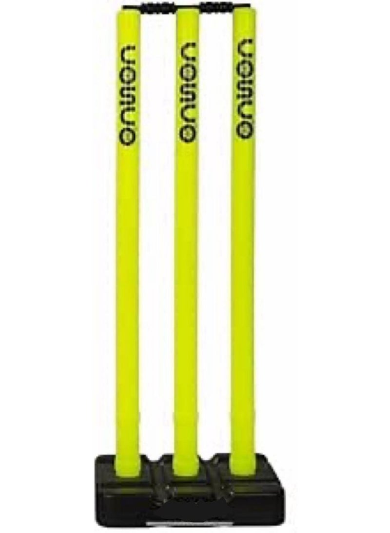 كوسكو بوابات كريكيت بلاستيكية متينة مع قاعدة قابلة للملء وحقيبة حمل - جذوع متينة مع حامل ثابت، محمولة ومناسبة لجميع الأعمار - Image 2